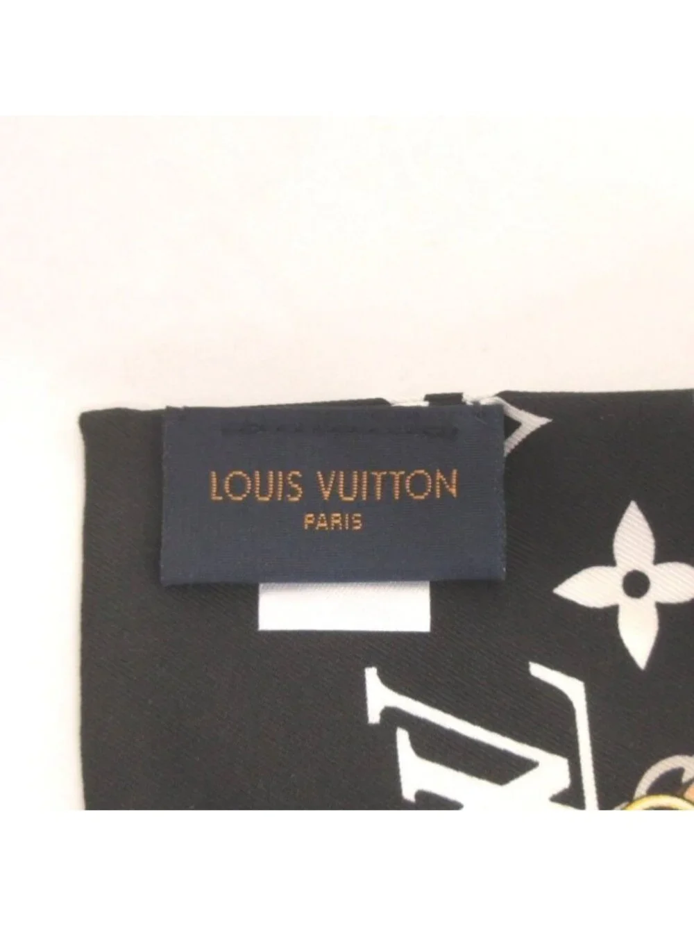 Louis Vuitton Bandeau Confidential Monogram Scarf All Over Chain Silk Black